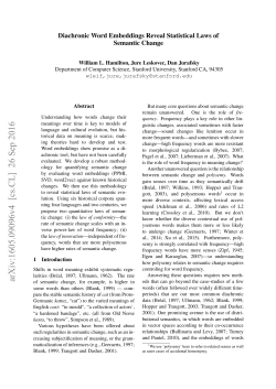 Diachronic Word Embeddings Reveal Statistical Laws of Semantic