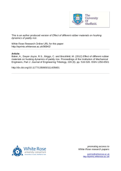 Effect of different rubber materials on husking dynamics of paddy rice