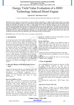 Energy Yield Value Evaluation of a HHO Technology Induced Diesel