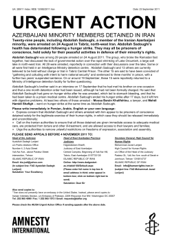 urgent action - Amnesty International