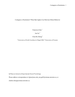 Contagion or Restitution? When Bad Apples Can Motivate Ethical