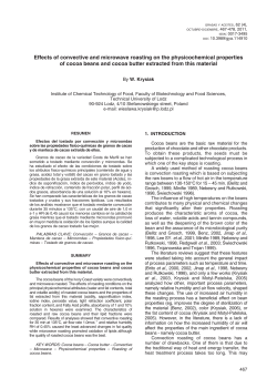 Effects of convective and microwave roasting