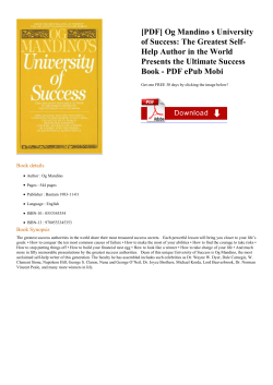 Og Mandino s University of Success: The Greatest Self