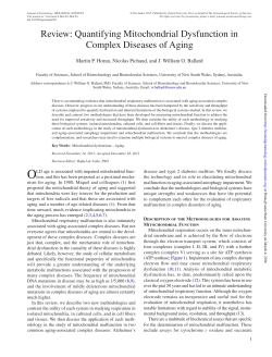Quantifying Mitochondrial Dysfunction in Complex