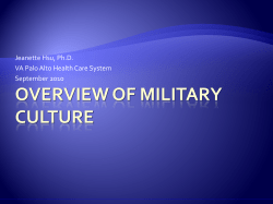 Overview of military culture - American Psychological Association