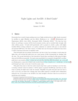 Night Lights and ArcGIS