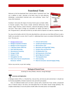 Functional Tests - Cancer Free! Are You SURE?