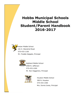 Highland Middle School Handbook