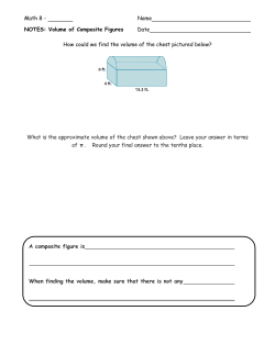 Math 8 - Name NOTES: Volume of Composite Figures Date How