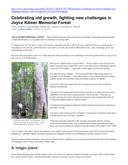 Celebrating old growth, fighting new challenges in Joyce Kilmer