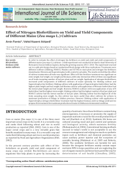 23 (23) Effect of Nitrogen Biofertilizers on Yield.cdr