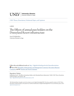 The Effects of annual pass holders on the Disneyland Resort