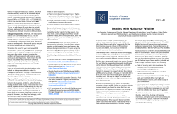 Dealing with Nuisance Wildlife - University of Nevada Cooperative
