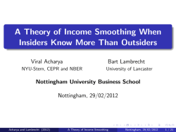 A Theory of Income Smoothing When Insiders Know More Than