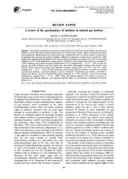 A review of the geochemistry of methane in natural gas hydrate