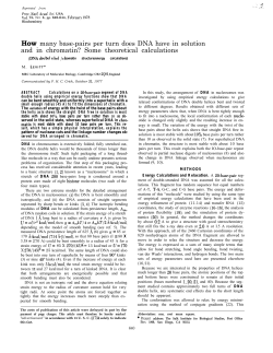 How many base-pairs per turn does DNA have