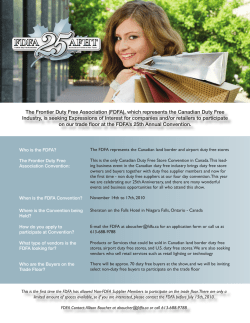 The Frontier Duty Free Association (FDFA), which represents the