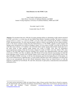Stock returns over the FOMC cycle - Bank for International Settlements