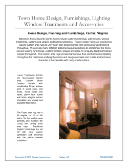 Town Home Design, Furnishings, Lighting