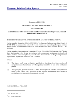 Final Decision on CS-Definitions for publication