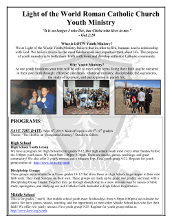 Light of the World Roman Catholic Church Youth Ministry