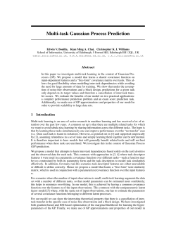 Multi-task Gaussian Process Prediction
