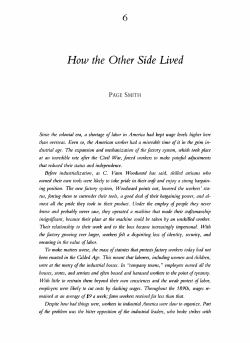 How the Other Side Lived