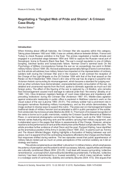 Negotiating a `Tangled Web of Pride and Shame`: A Crimean Case
