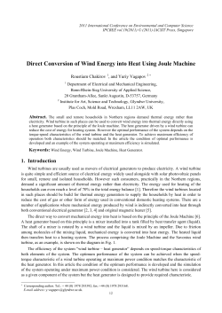 Direct Conversion of Wind Energy into Heat Using Joule
