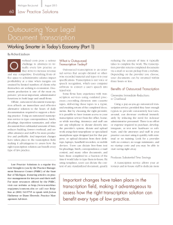 Outsourcing Your Legal Document Transcription
