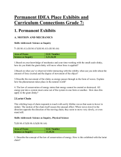 Exhibit and Experiment GLE Connections