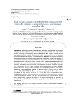 Erythromycin versus amoxicillin for the management of chlamydia