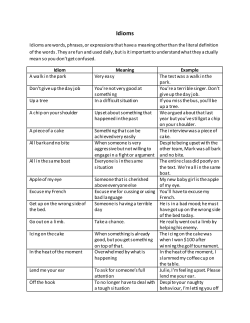 Idioms