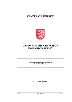 Canons of the Church of England in Jersey.