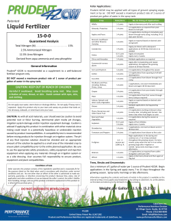 Prudent42CWVertLabel083013 - Performance Nutrition Fertilizers