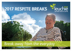 2017 RESPITE BREAKS