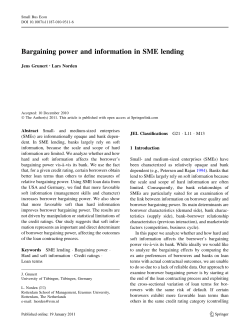Bargaining power and information in SME lending