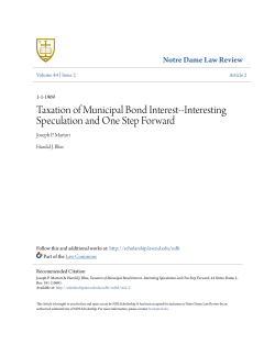 Taxation of Municipal Bond Interest-