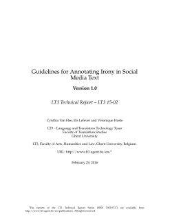 Guidelines for Annotating Irony in Social Media Text - LT3