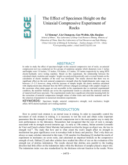 The Effect of Specimen Height on the Uniaxial Compressive