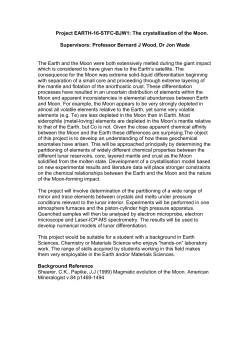 Project EARTH-16-STFC-BJW1: The crystallisation of the Moon