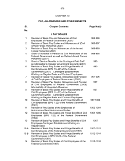 Pay, Allowances And Other Benefits