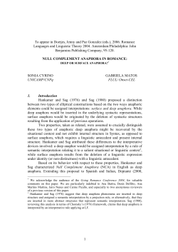 1 To appear in Doetjes, Jenny and Paz Gonzalez (eds