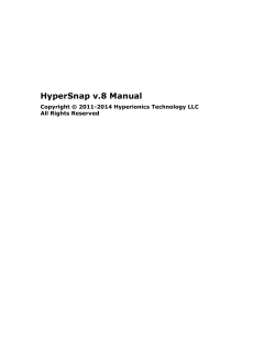HyperSnap v.8 Manual