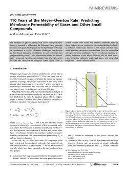 110 Years of the Meyer-Overton Rule: Predicting Membrane