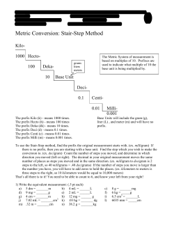 Metric Conversion