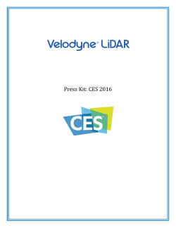 CES -Velodyne LiDAR Press Kit