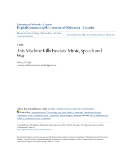 This Machine Kills Fascists: Music, Speech and War