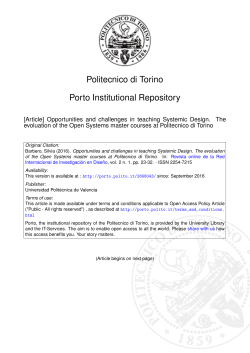 Opportunities and challenges in teaching Systemic Design. The