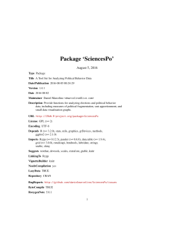 Package `SciencesPo`